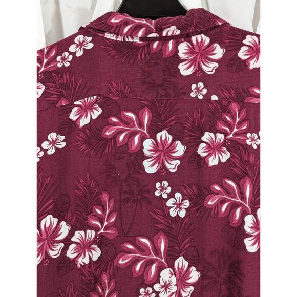 Virginia Tech 2XL Maroon Hawaiian Button Up w/Embroidered Logo by Chiliwear VTG - Picture 6 of 6